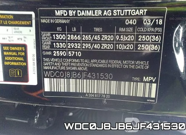 WDC0J8JB6JF431530 фото 9