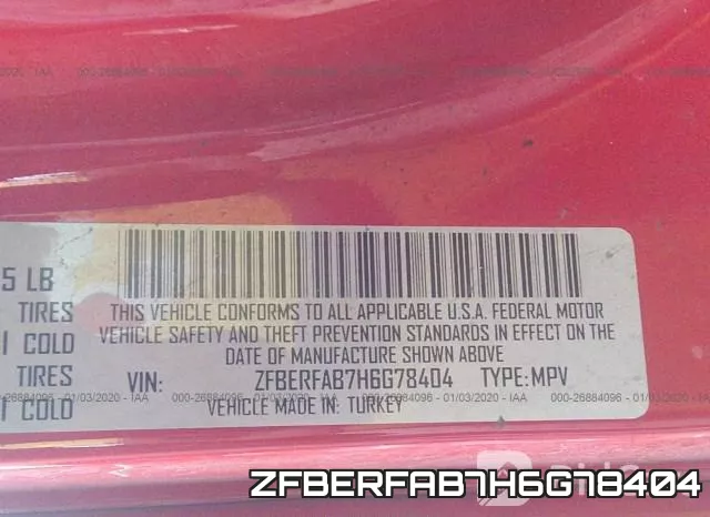 ZFBERFAB7H6G78404 фото 9