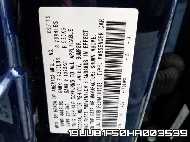 19UUB1F50HA003539 фото 2