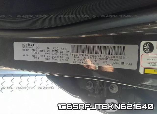 1C6SRFJT6KN621640 фото 9