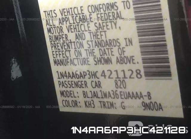 1N4AA6AP3HC421128 фото 7