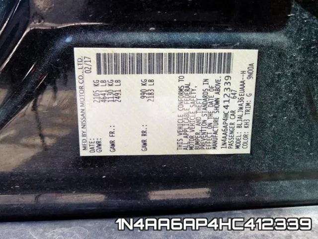 1N4AA6AP4HC412339 фото 2