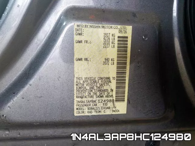 1N4AL3AP8HC124980 фото 2