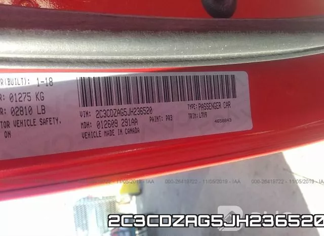 2C3CDZAG5JH236520 фото 8