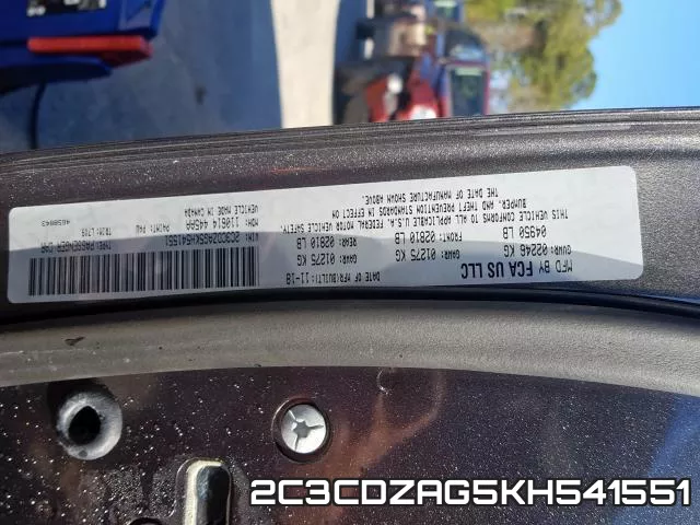 2C3CDZAG5KH541551 фото 2