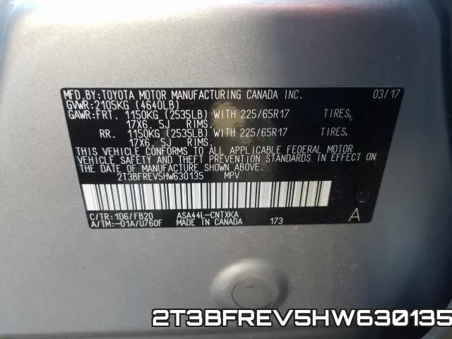2T3BFREV5HW630135 фото 2