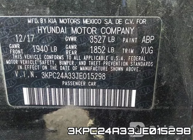 3KPC24A33JE015298 фото 9