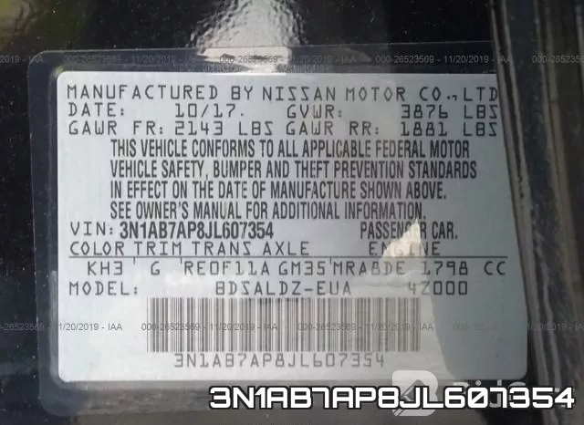 3N1AB7AP8JL607354 фото 7
