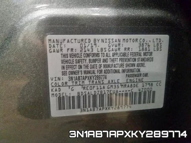 3N1AB7APXKY289774 фото 2