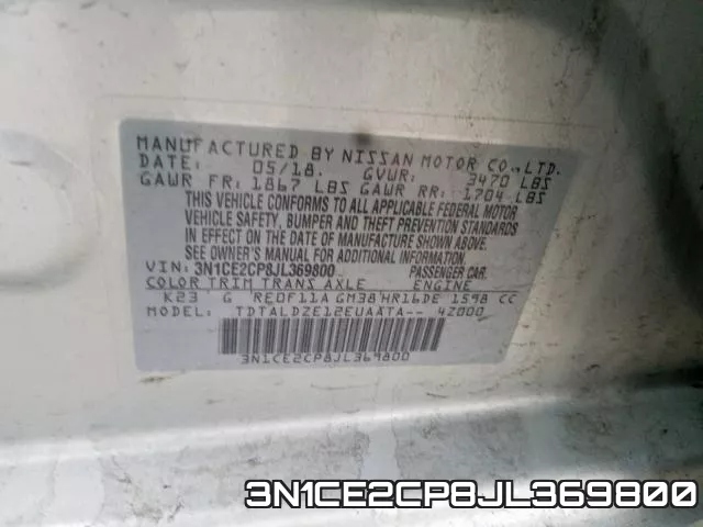 3N1CE2CP8JL369800 фото 2