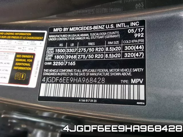 4JGDF6EE9HA968428 фото 2