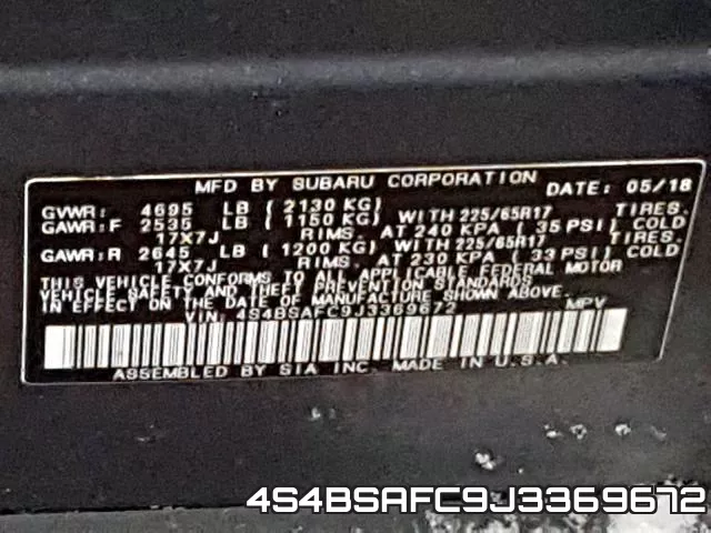 4S4BSAFC9J3369672 фото 2