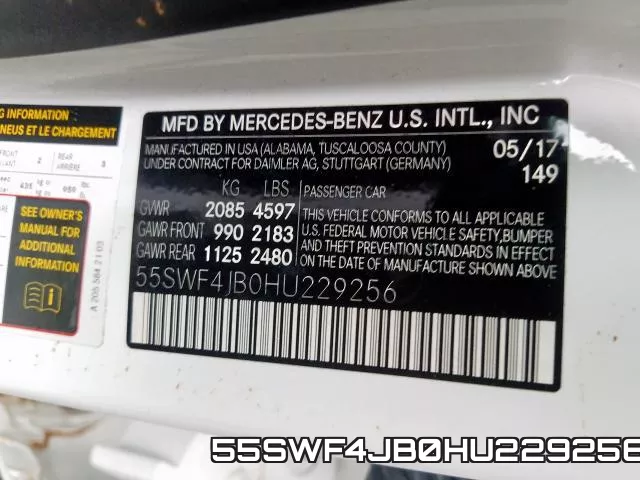 55SWF4JB0HU229256 фото 2