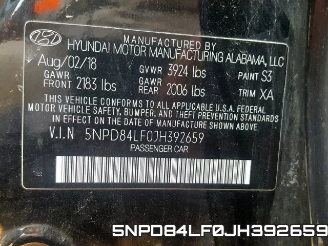 5NPD84LF0JH392659 фото 2