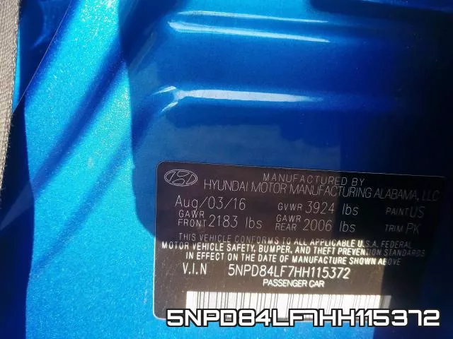5NPD84LF7HH115372 фото 2