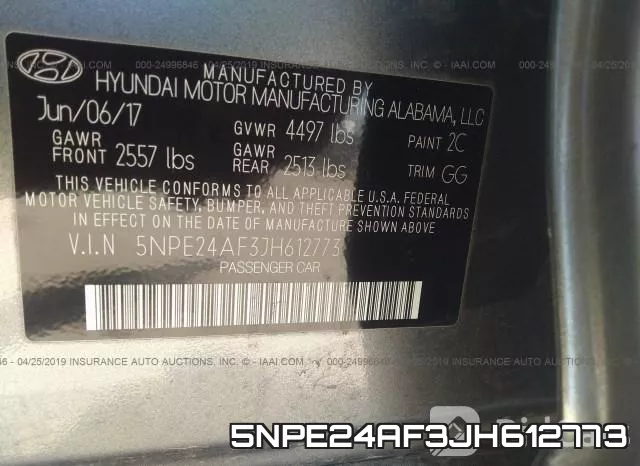 5NPE24AF3JH612773 фото 8