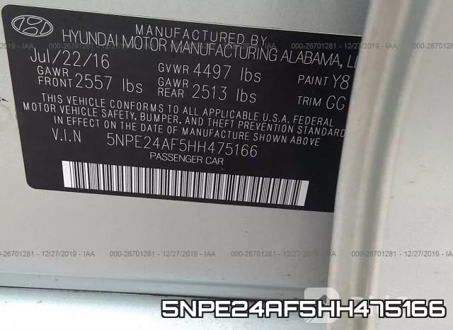 5NPE24AF5HH475166 фото 8