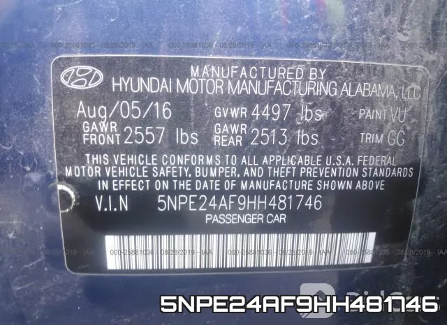 5NPE24AF9HH481746 фото 8
