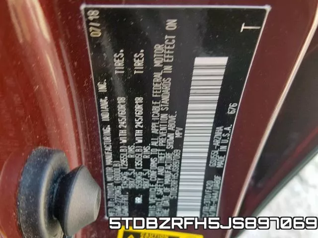 5TDBZRFH5JS897069 фото 2