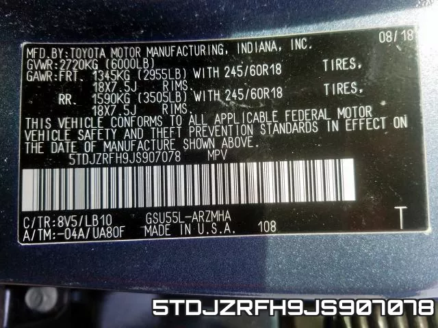 5TDJZRFH9JS907078 фото 2