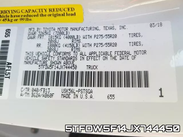 5TFDW5F14JX744450 фото 2