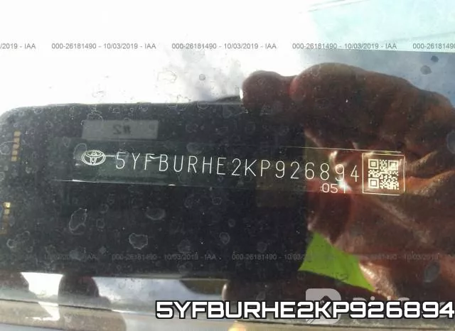 5YFBURHE2KP926894 фото 6