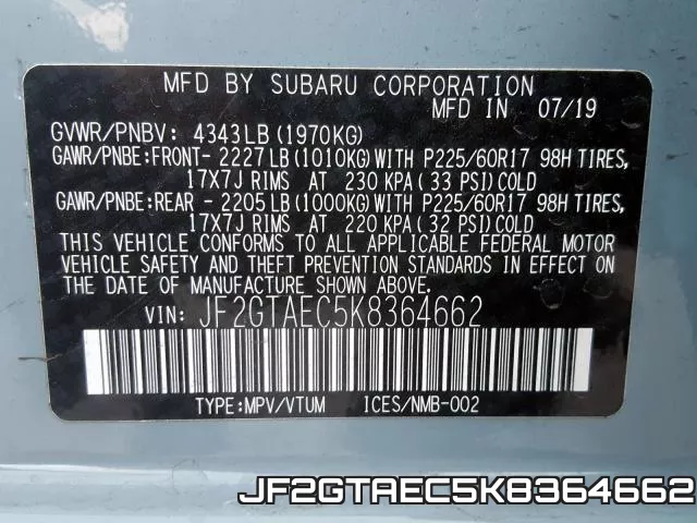 JF2GTAEC5K8364662 фото 2