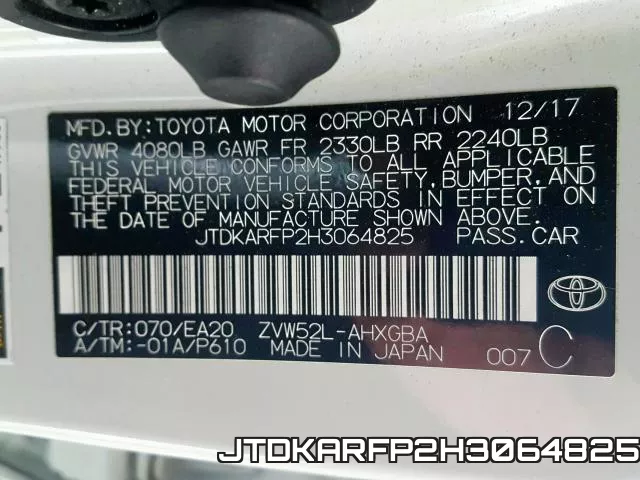 JTDKARFP2H3064825 фото 2