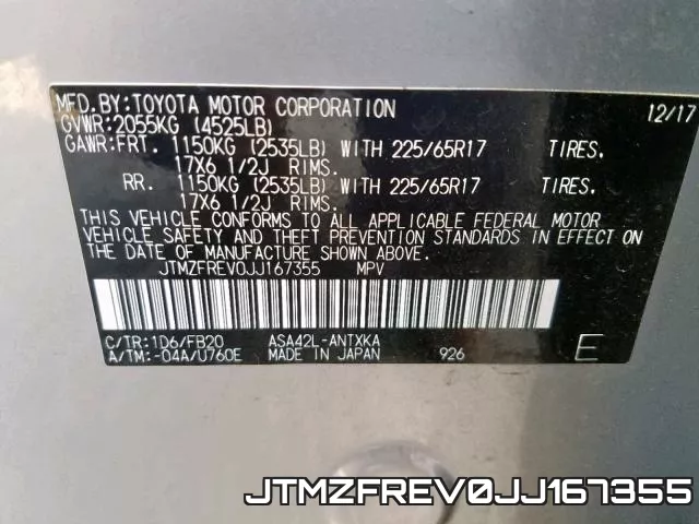 JTMZFREV0JJ167355 фото 2