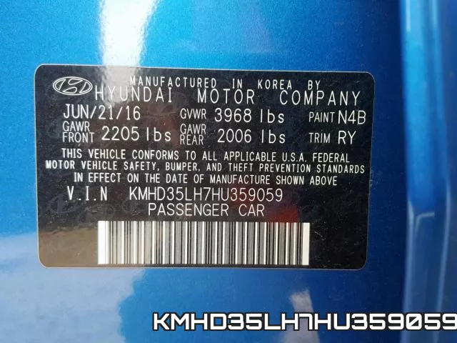 KMHD35LH7HU359059 фото 2