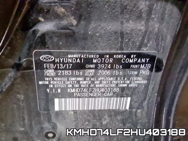 KMHD74LF2HU403188 фото 2