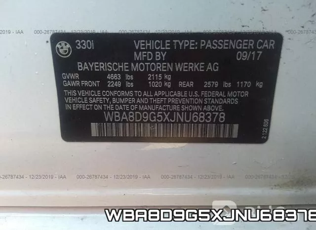 WBA8D9G5XJNU68378 фото 6