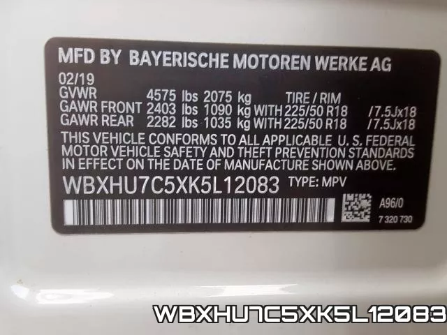 WBXHU7C5XK5L12083 фото 2