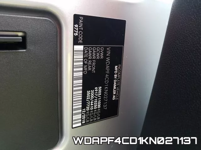 WDAPF4CD1KN027137 фото 2