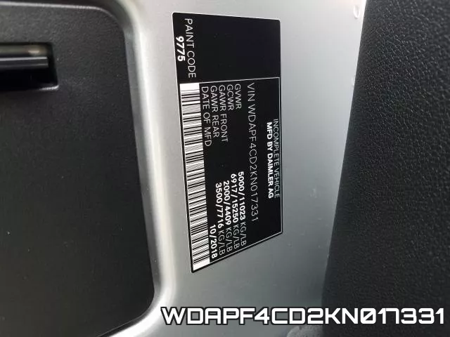 WDAPF4CD2KN017331 фото 2