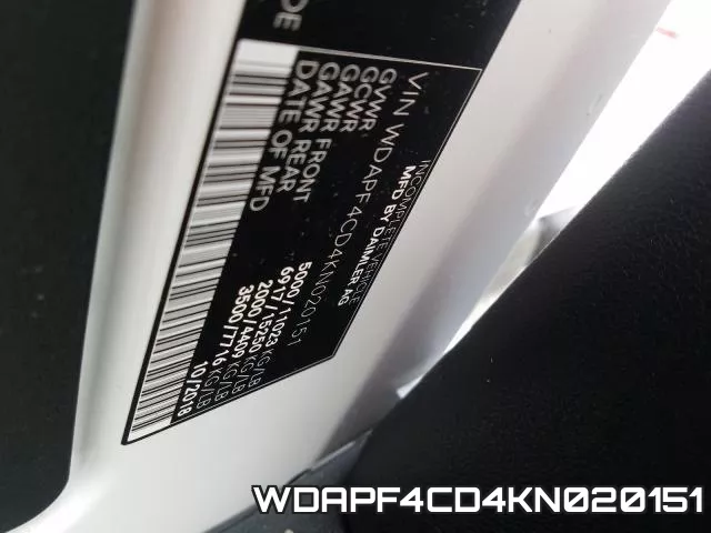 WDAPF4CD4KN020151 фото 2