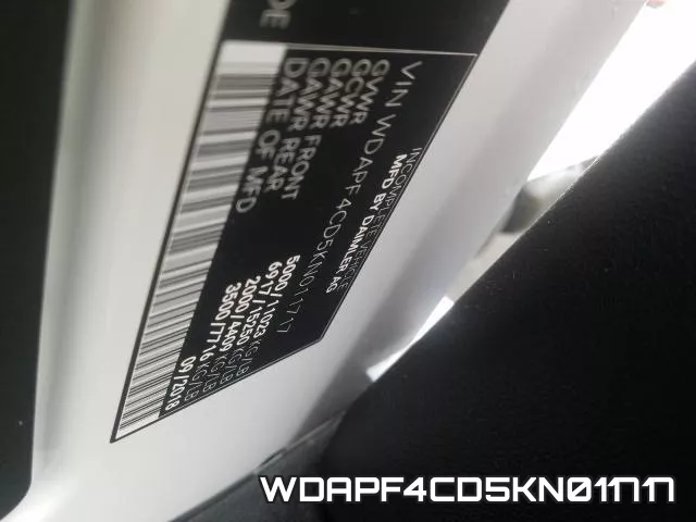 WDAPF4CD5KN011717 фото 2