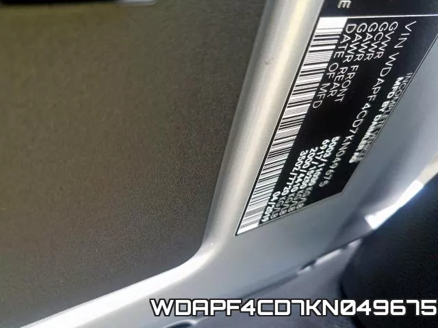 WDAPF4CD7KN049675 фото 2