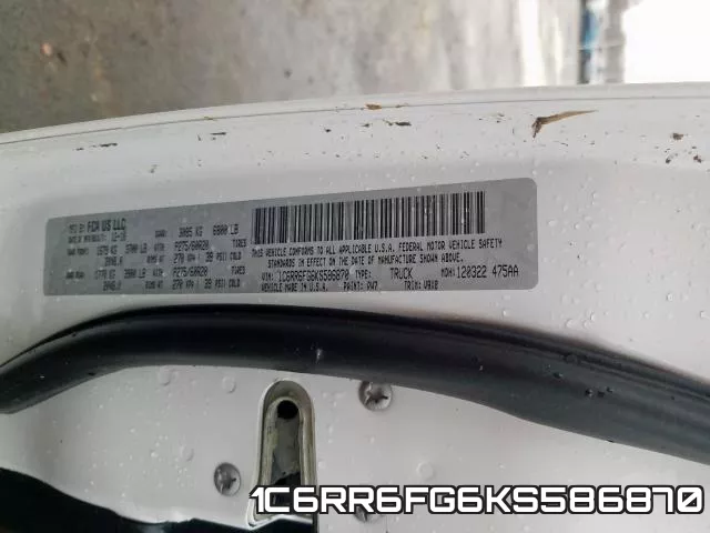 1C6RR6FG6KS586870 фото 2
