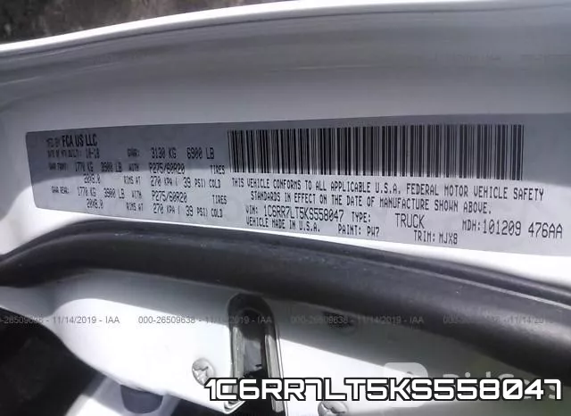 1C6RR7LT5KS558047 фото 8