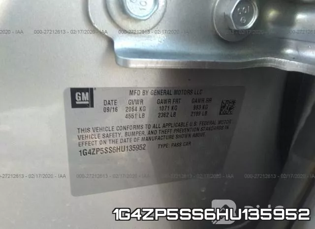 1G4ZP5SS6HU135952 фото 8