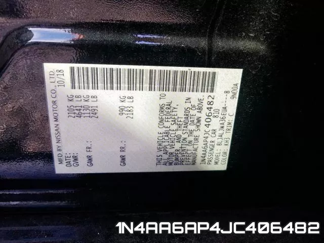 1N4AA6AP4JC406482 фото 2