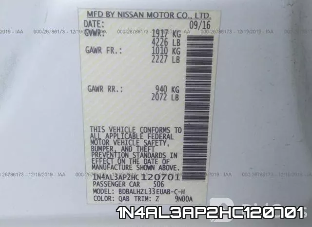 1N4AL3AP2HC120701 фото 8