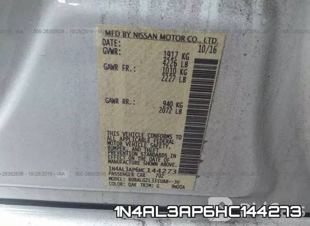 1N4AL3AP6HC144273 фото 8