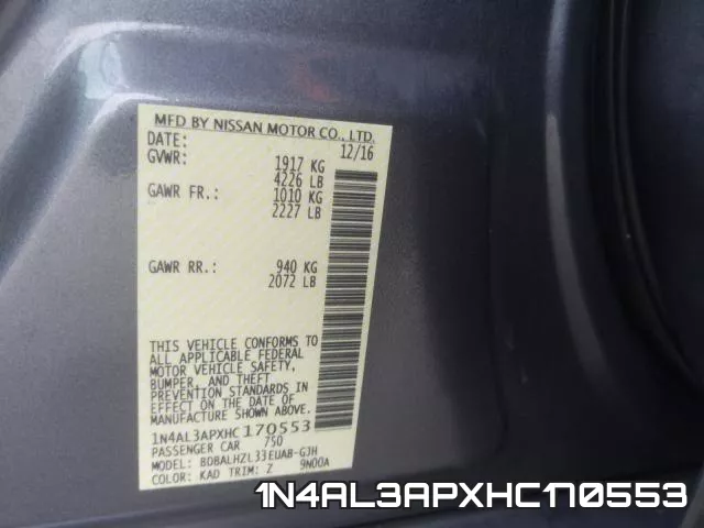 1N4AL3APXHC170553 фото 2