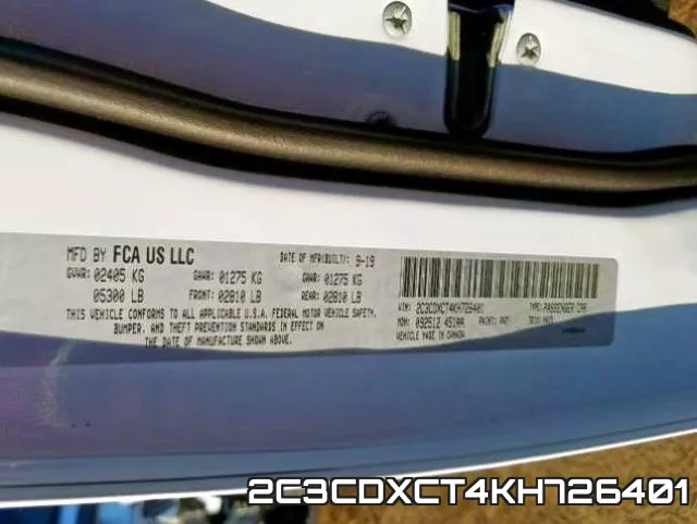 2C3CDXCT4KH726401 фото 2