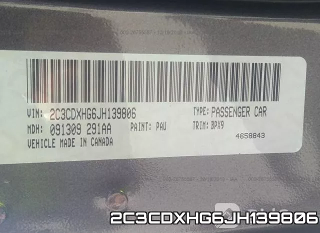 2C3CDXHG6JH139806 фото 10