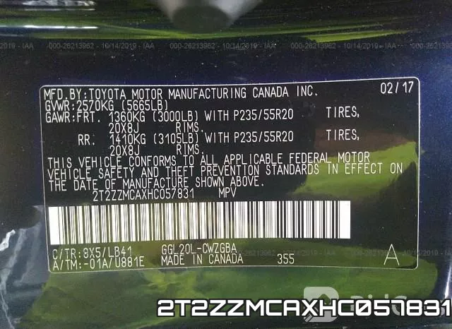 2T2ZZMCAXHC057831 фото 8