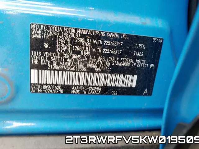 2T3RWRFV5KW019509 фото 2