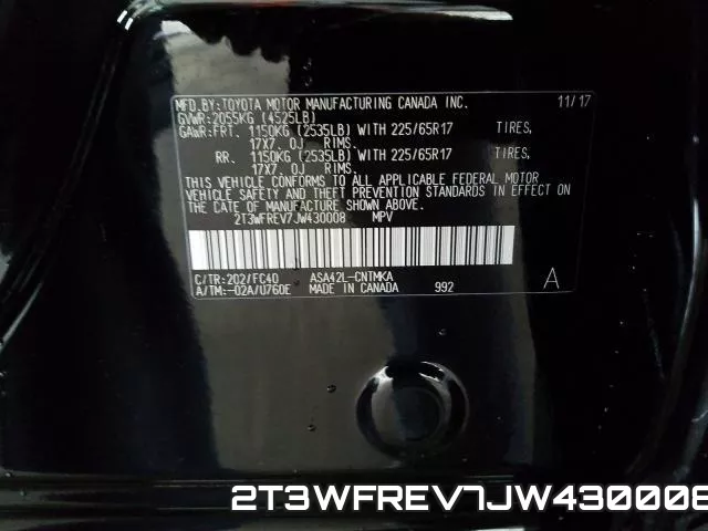 2T3WFREV7JW430008 фото 2